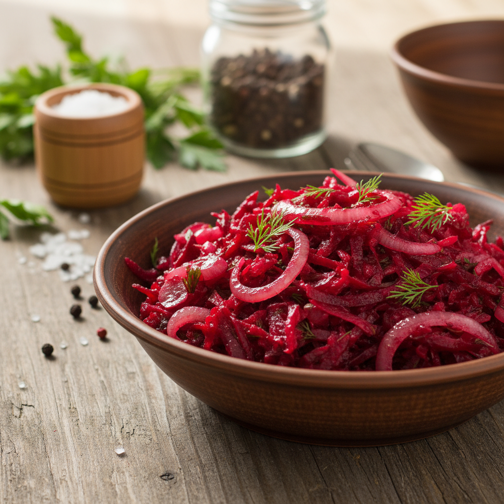 Burokėlių mišrainė žiemai: idealus garnyras prie mėsos