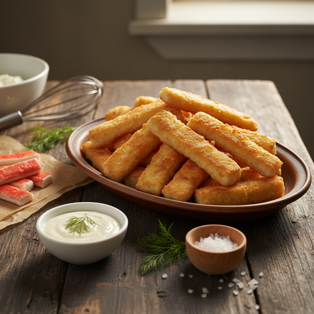 Krabų lazdelės tešloje: paprastas ir pigus receptas