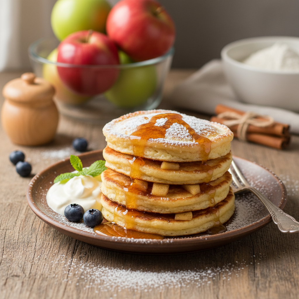 Purūs blynai su obuoliais: receptas idealiam savaitgaliui