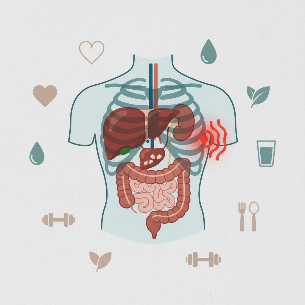 Skausmas po dešiniuoju šonkauliu: ką jis išduoda?