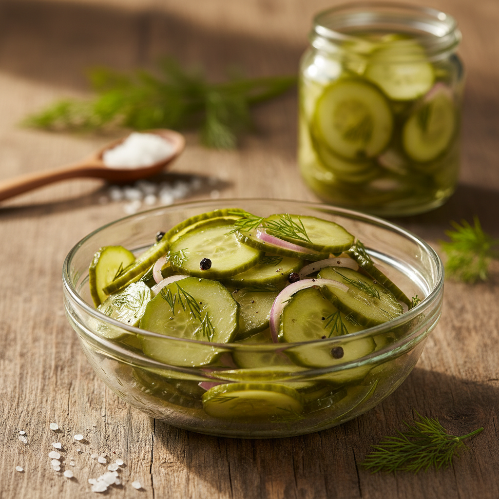Traškios agurkų salotos žiemai: patikrintas receptas