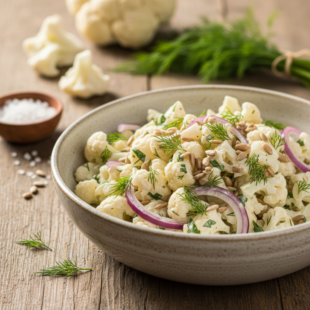 Traškios žiedinių kopūstų salotos: receptas, kurį pamėgsite