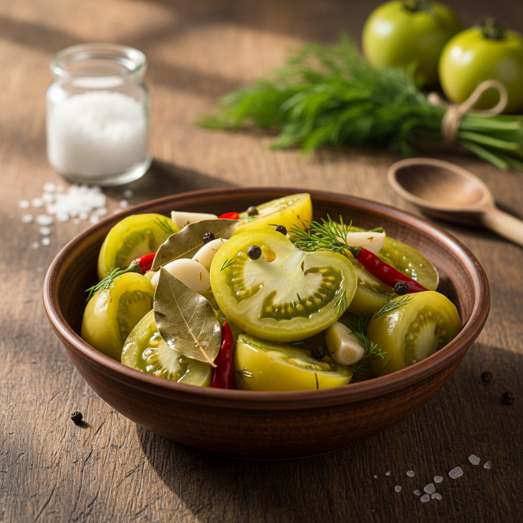 Traškūs žali pomidorai žiemai: receptas, kurio visi klausia