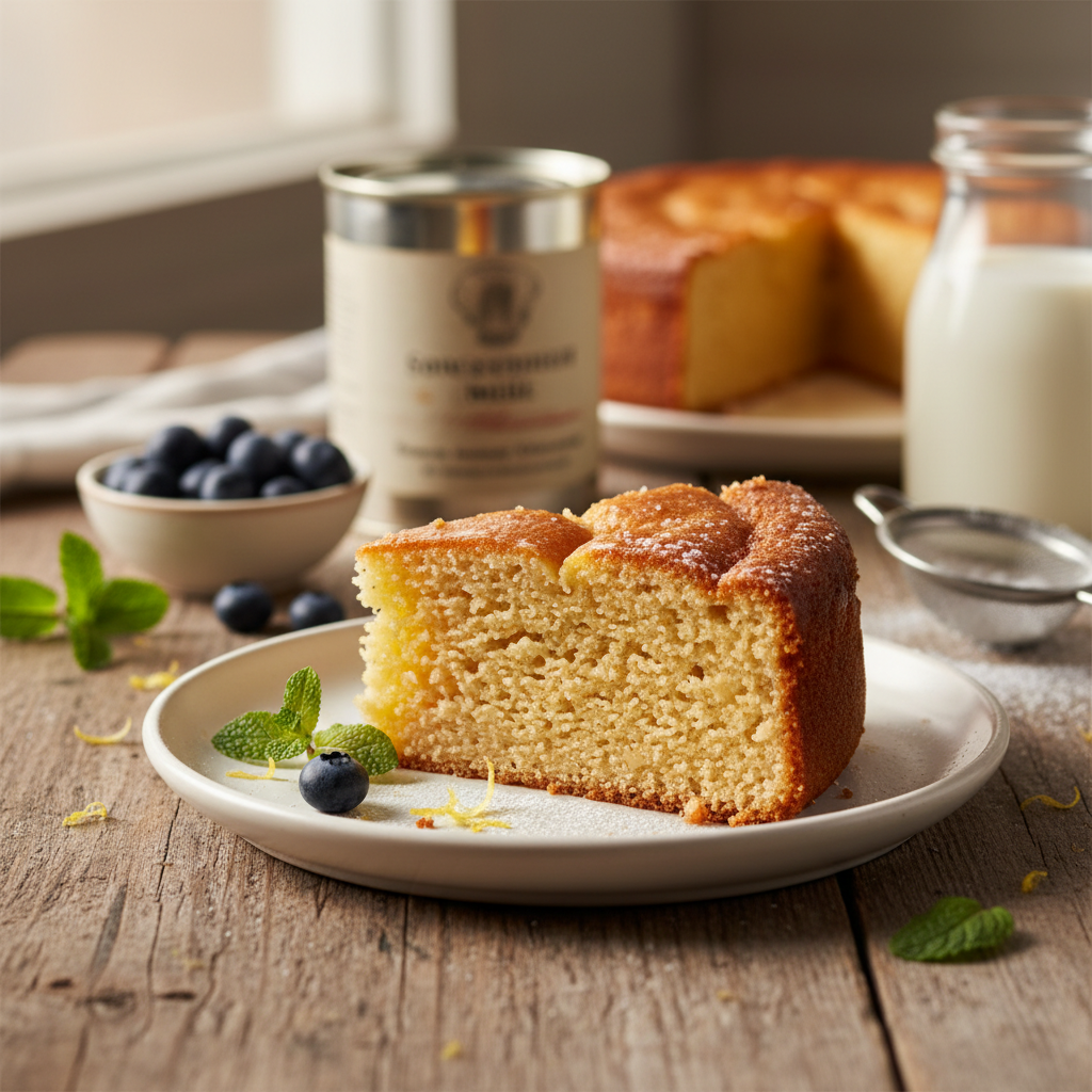 Burnoje tirpstantis kondensuoto pieno pyragas