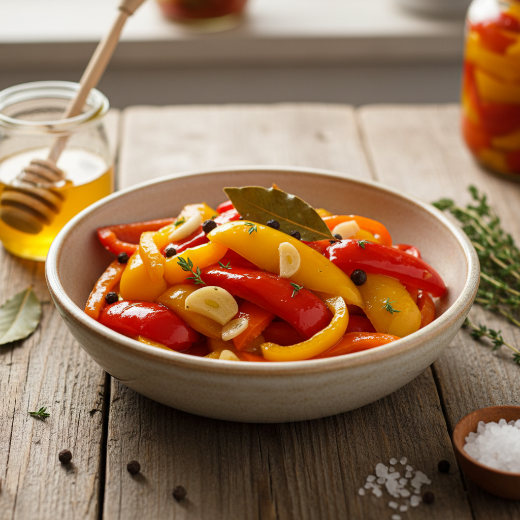 Marinuota paprika su medumi žiemai: geriausias receptas