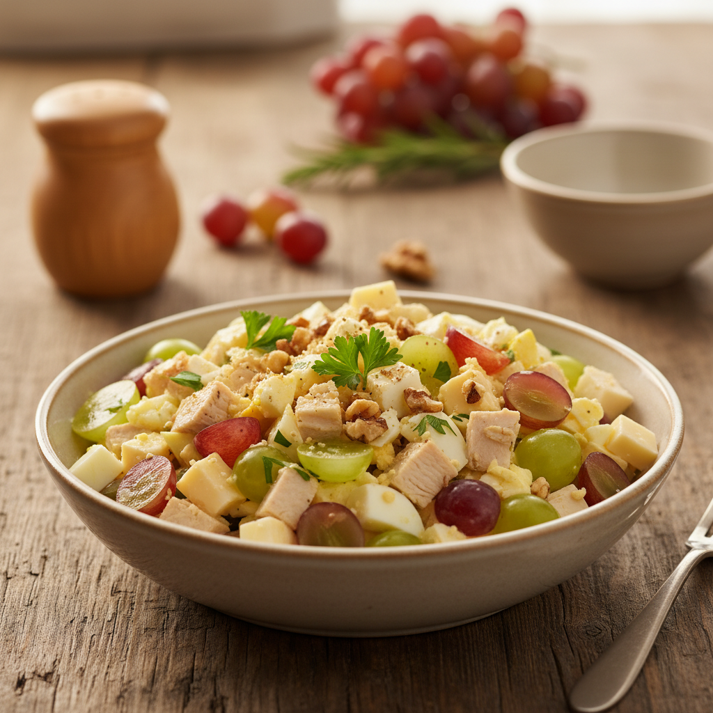 Salotos su rūkyta vištiena: greitas ir gardus receptas