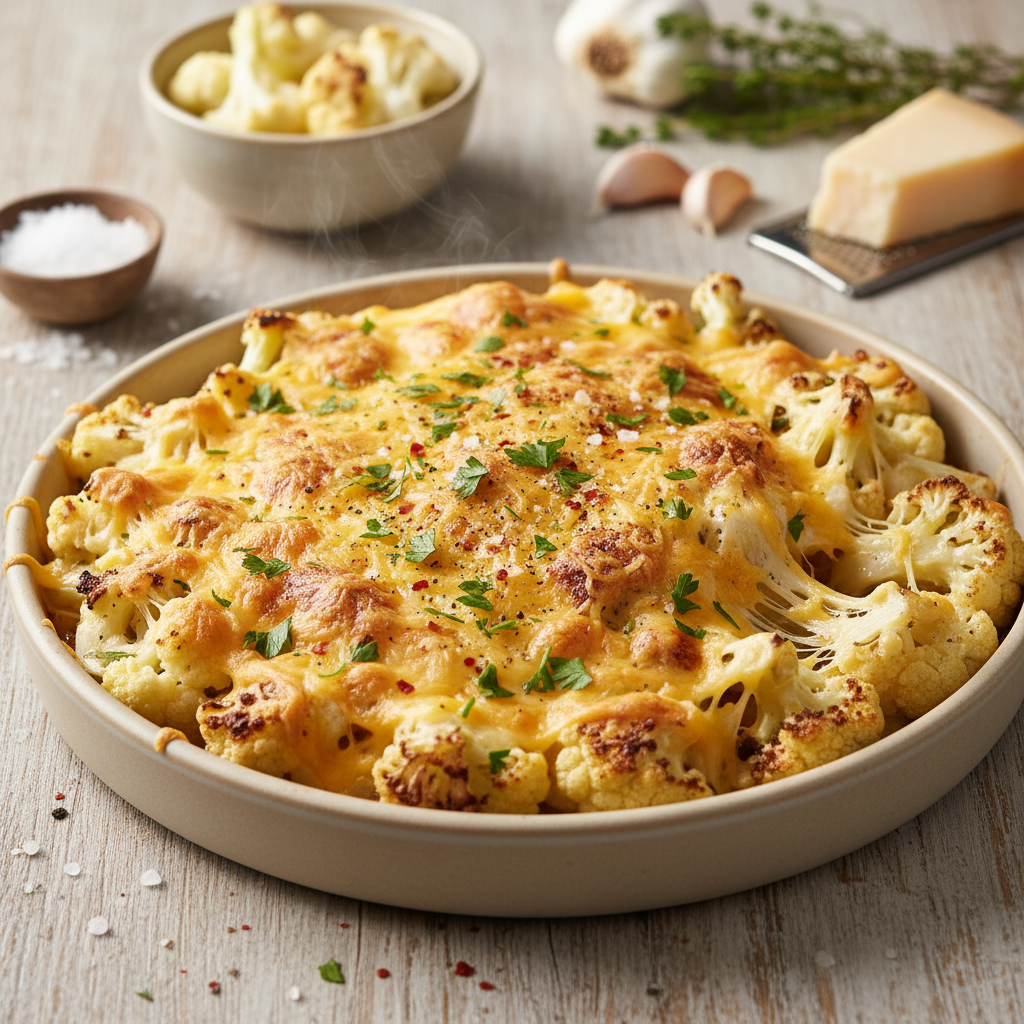 Kepti kalafiorai su sūriu orkaitėje: pigus receptas