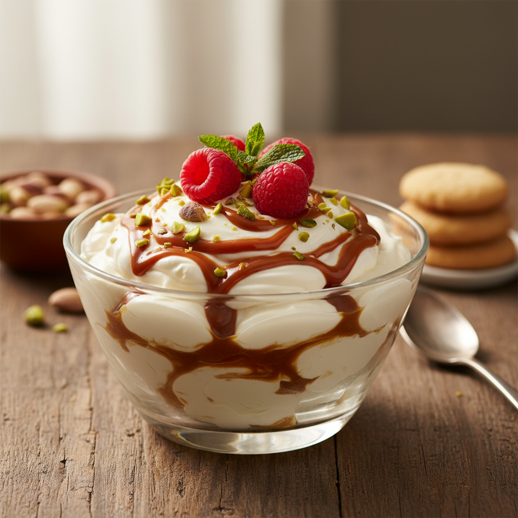 Maskarponės kremas su kondensuotu pienu: receptas per 5 min